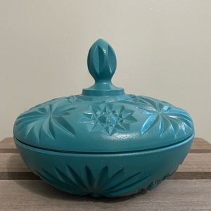 Antique trinket dish with lid